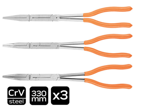 CRV dvojkĺbové kliešte sada 3 ks. od NEO TOOLS nájdeš na naravis.sk