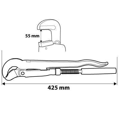 Hasák 425 mm, 1.5" od NEO TOOLS nájdeš na naravis.sk