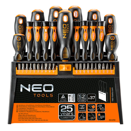 Sada skrutkovačov s bitmi, 37 ks od NEO TOOLS nájdeš na naravis.sk