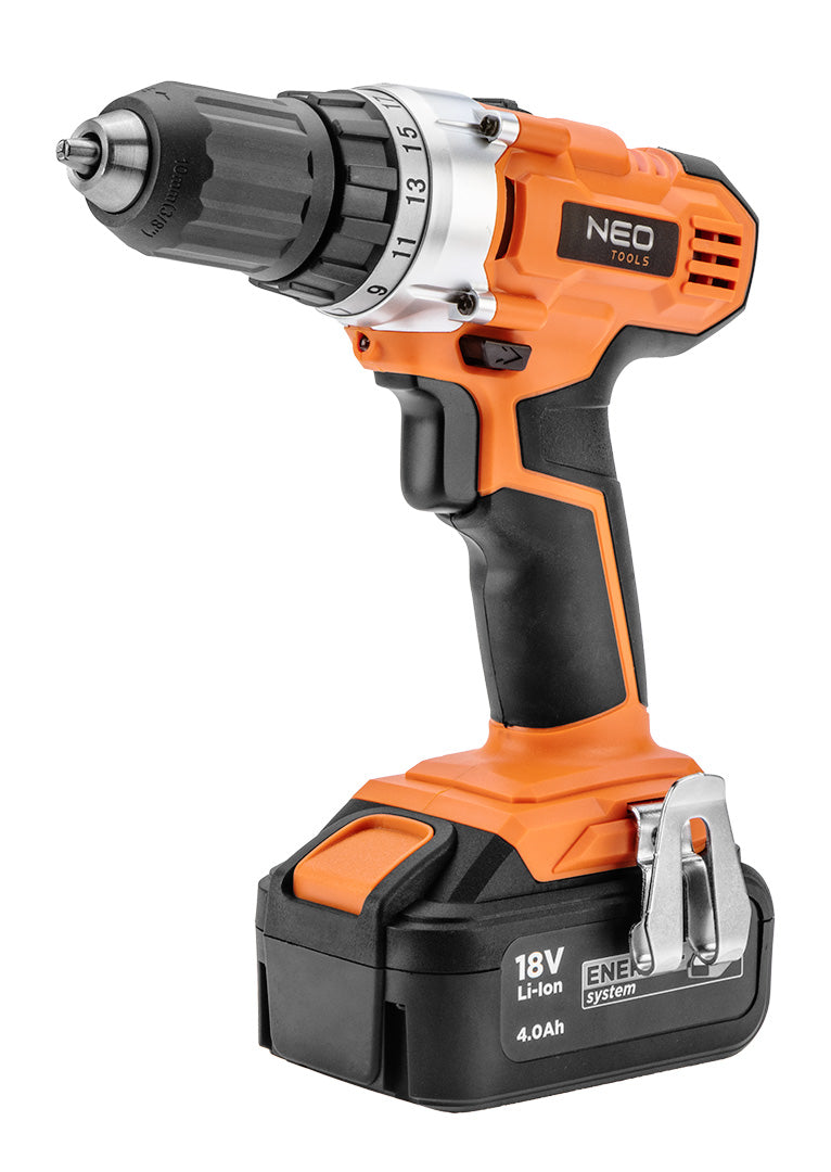 Sada elektrického náradia v taške, 18V vŕtačka/prístroj, 18V baterka, 4Ah akumulátor, nabíjačka, Termoska od NEO TOOLS nájdeš na naravis.sk