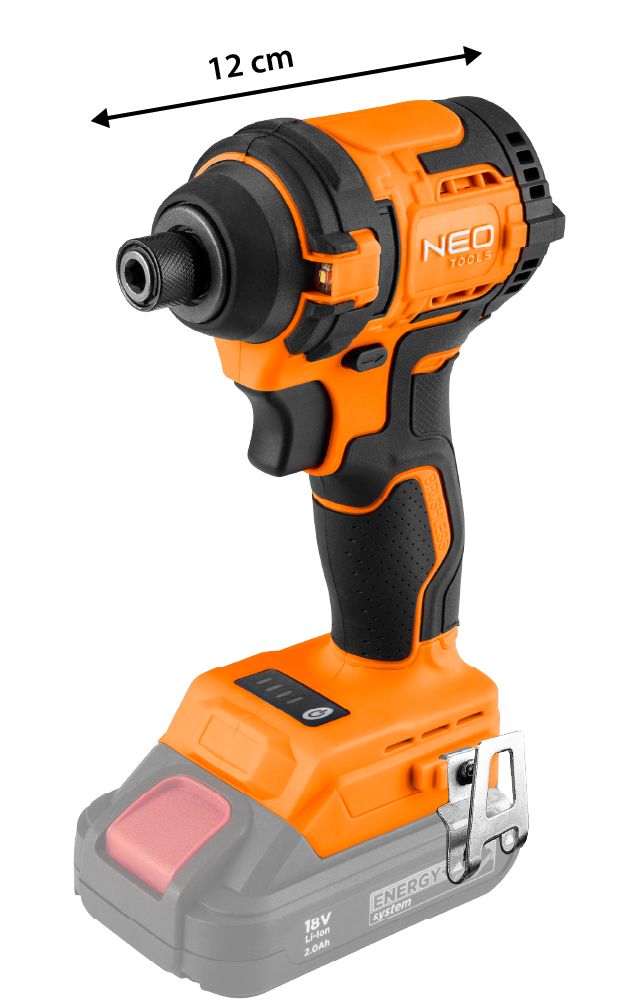 Bezkartáčový rázový uťahovák 18V, 300Nm, šesťhran ¼", kompaktný, Energy+, bez batérie od NEO TOOLS nájdeš na naravis.sk