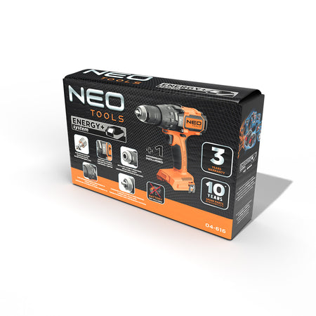 Bezkartáčový vŕtací skrutkovač s príklepom 100 Nm Energy+, bez batérie od NEO TOOLS nájdeš na naravis.sk