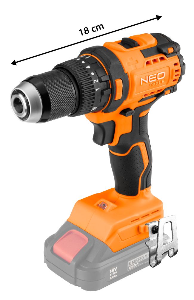 18 V bezkartáčová príklepová vŕtačka/šrotovník, 13 mm skľučovadlo, kompaktný, Energy+, bez akumulátora od NEO TOOLS nájdeš na naravis.sk