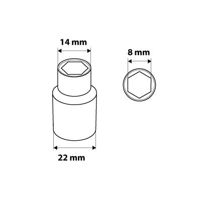 Šesťhranný nástavec 1/2", 8 mm od NEO TOOLS nájdeš na naravis.sk