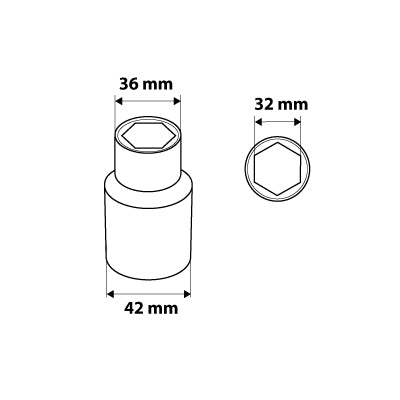 Šesťhranný nástavec 1/2", 32 mm od NEO TOOLS nájdeš na naravis.sk