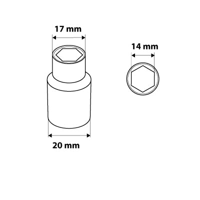 Šesťhranný nástavec 1/4", 14 mm od NEO TOOLS nájdeš na naravis.sk