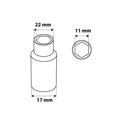 Šesťhranný nástavec dlhý 1/2", 11 mm od NEO TOOLS nájdeš na naravis.sk