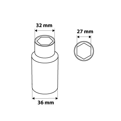 Šesťhranný nástavec dlhý 1/2", 27 mm od NEO TOOLS nájdeš na naravis.sk