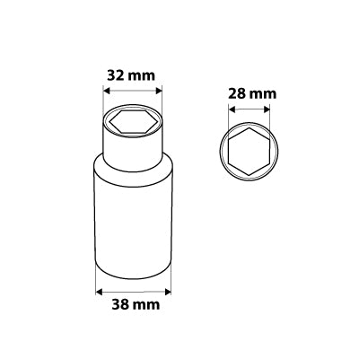 Šesťhranný nástavec dlhý 1/2", 28 mm od NEO TOOLS nájdeš na naravis.sk