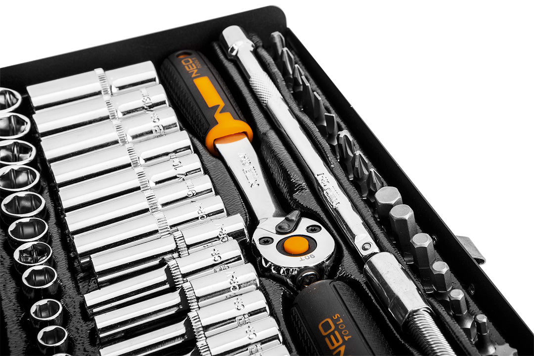 Sada nástrčných kľúčov 1/4", 63 kusov, CrV od NEO TOOLS nájdeš na naravis.sk