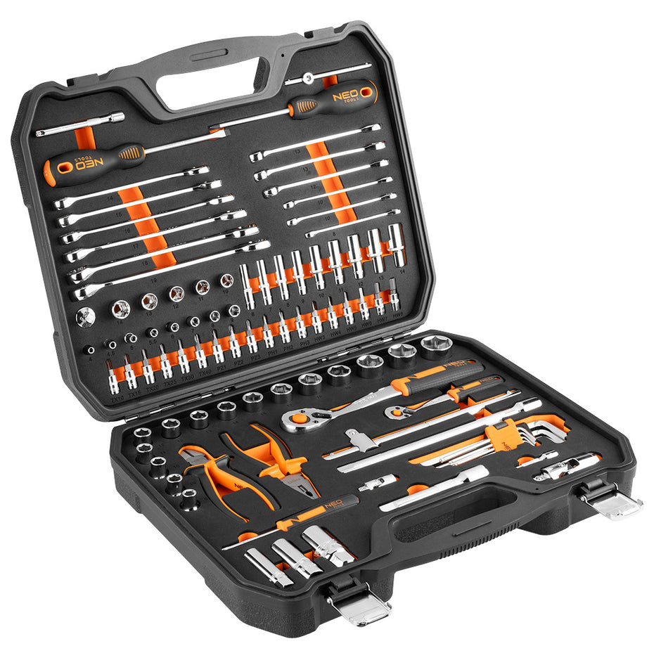 Sada nástrčných kľúčov 1/2", 1/4", 95 kusov, CrV, EVA pena od NEO TOOLS nájdeš na naravis.sk