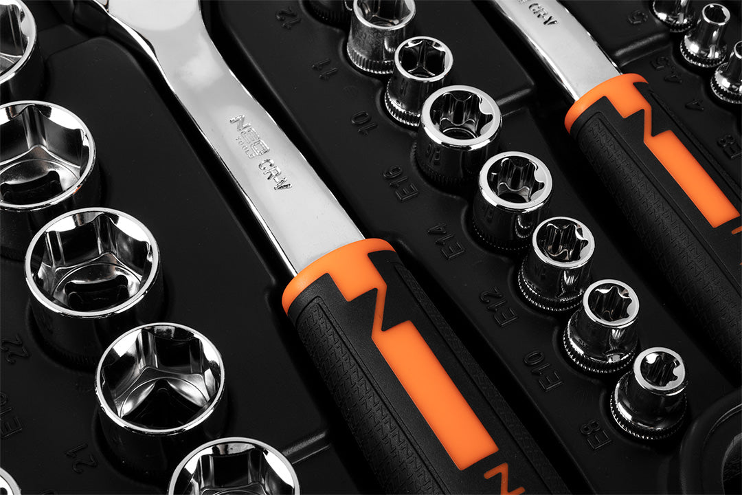 Sada nástrčných kľúčov 1/2", 3/8", 1/4", 219 kusov, CrV od NEO TOOLS nájdeš na naravis.sk