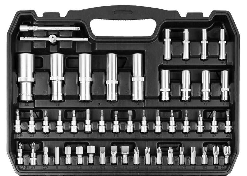 Sada nástrčných kľúčov 1/2", 1/4", 108 kusov, satén od NEO TOOLS nájdeš na naravis.sk