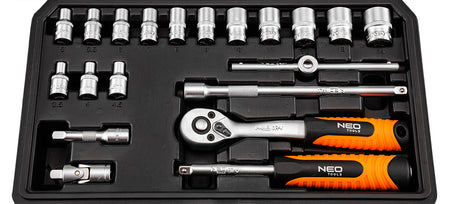 Sada nástrčných kľúčov 1/4", 20 kusov, satén od NEO TOOLS nájdeš na naravis.sk