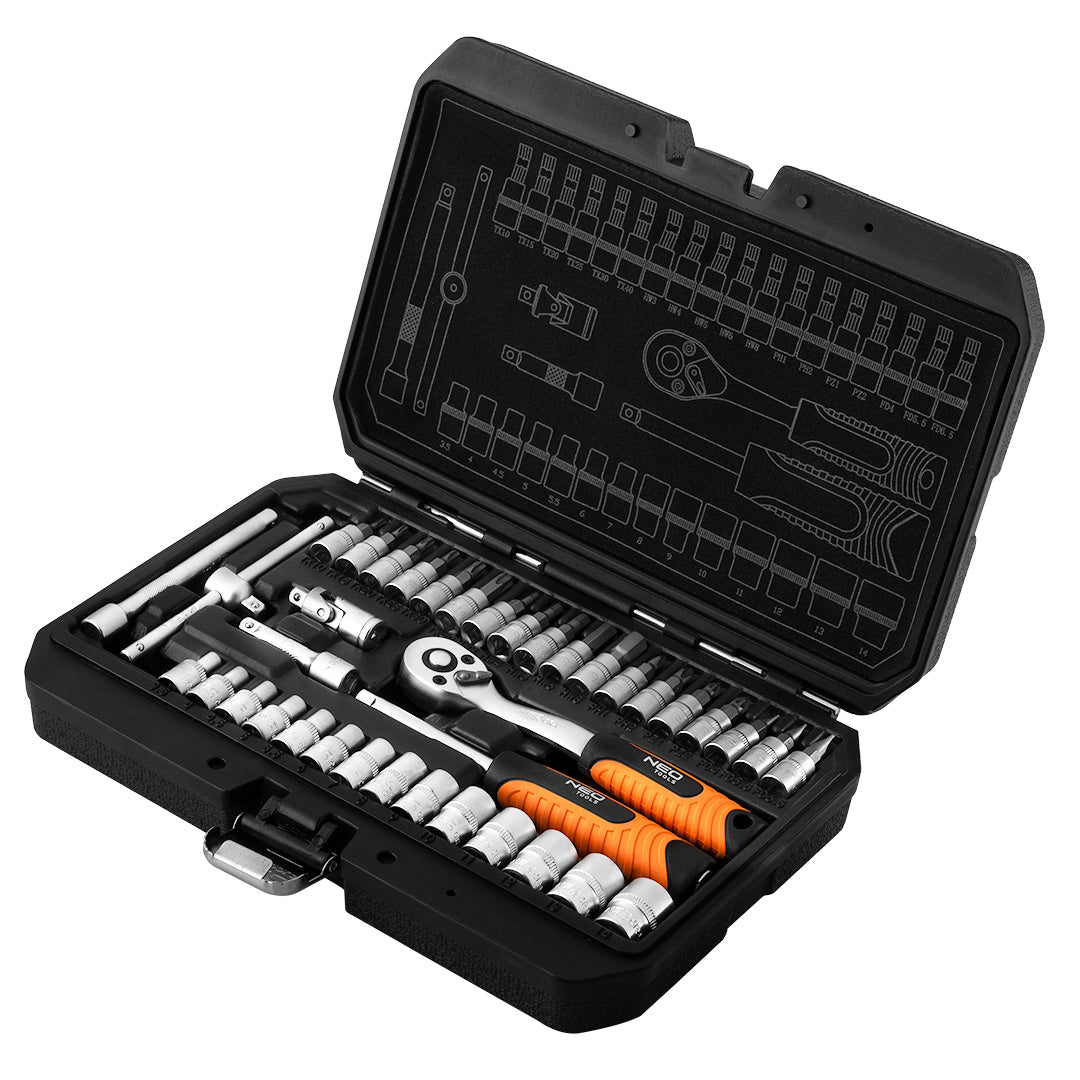 Sada nástrčných kľúčov 1/4", 38 kusov, satén od NEO TOOLS nájdeš na naravis.sk