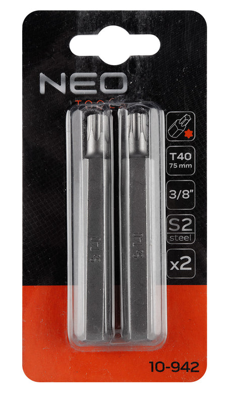 Koncovka TORX T40 x 75 mm, S2 x 2 ks. od NEO TOOLS nájdeš na naravis.sk