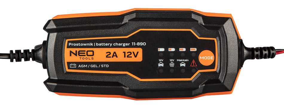 Automatická nabíjačka 2A / 35W, 4-60Ah, na kyslé / AGM / gélové batérie od NEO TOOLS nájdeš na naravis.sk