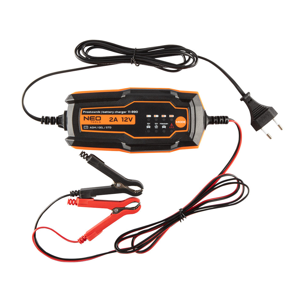 Automatická nabíjačka 2A / 35W, 4-60Ah, na kyslé / AGM / gélové batérie od NEO TOOLS nájdeš na naravis.sk