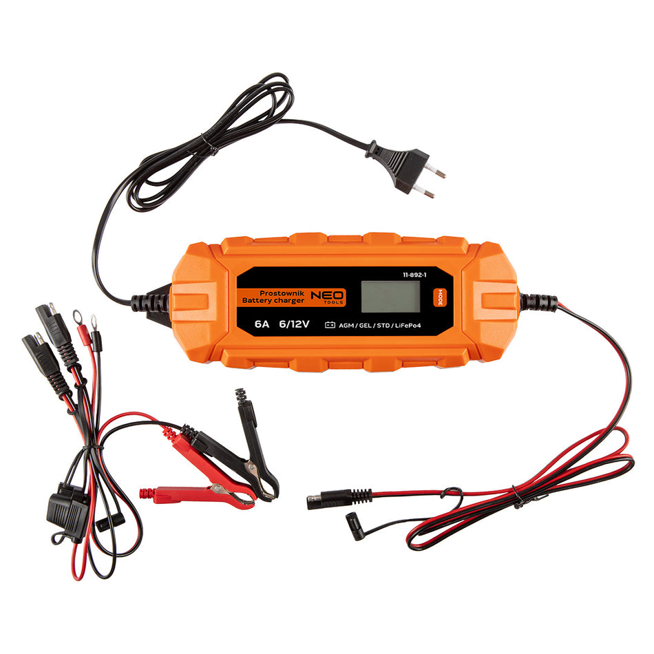 Automatický usmerňovač 6A/100W, 3-150Ah, pre kyslé / AGM / GEL batérie od NEO TOOLS nájdeš na naravis.sk