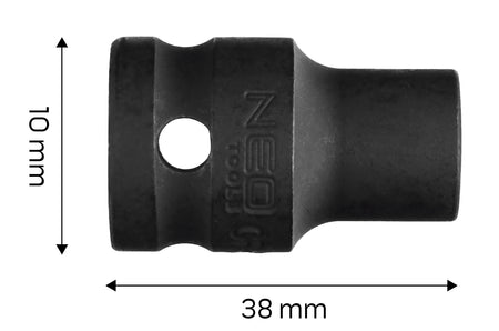Príklepový nástavec 1/2", 10 x 38 mm, Cr-Mo od NEO TOOLS nájdeš na naravis.sk