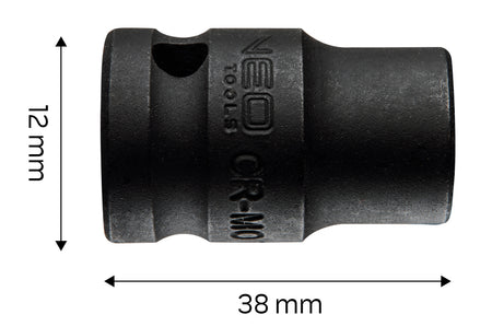 Príklepový nástavec 1/2", 12 x 38 mm, Cr-Mo od NEO TOOLS nájdeš na naravis.sk