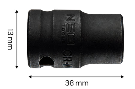 Príklepový nástavec 1/2", 13 x 38 mm, Cr-Mo od NEO TOOLS nájdeš na naravis.sk
