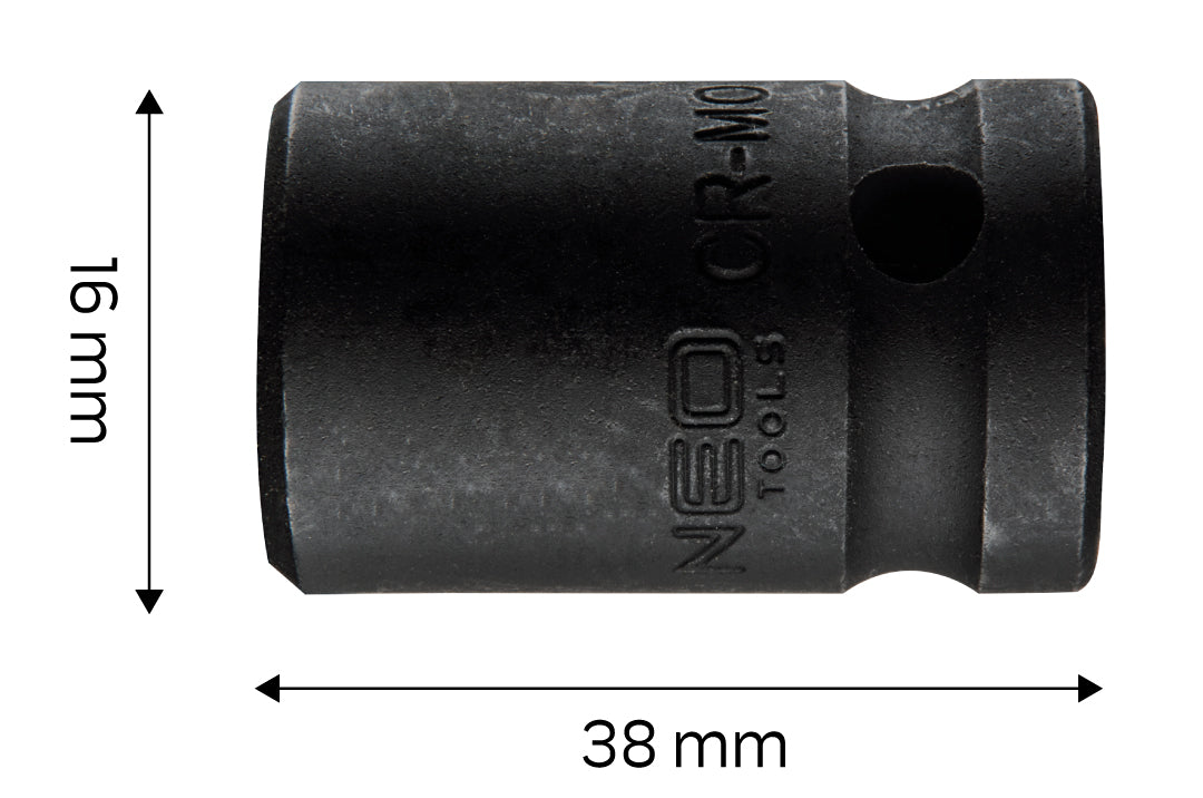 Príklepový nástavec 1/2", 16 x 38 mm, Cr-Mo od NEO TOOLS nájdeš na naravis.sk