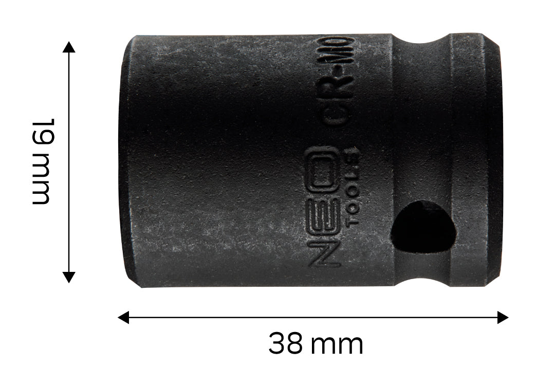 Príklepový nástavec 1/2", 19 x 38 mm, Cr-Mo od NEO TOOLS nájdeš na naravis.sk