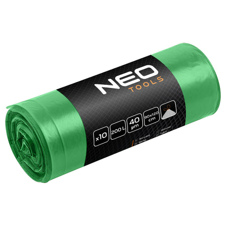 Vrecia na odpad 200 l, zelené s páskou, 40 mic, 10 ks. od NEO TOOLS nájdeš na naravis.sk