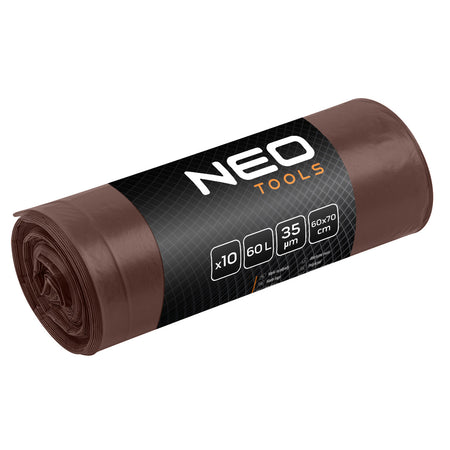 Vrecia na odpad 60 l, hnedé, 35 mic, 10 ks. od NEO TOOLS nájdeš na naravis.sk