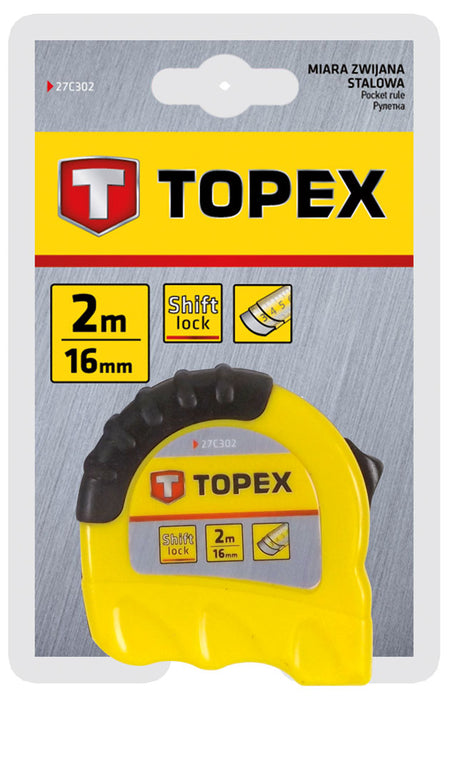 Meter rolovací, 2 m x 16 mm od TOPEX nájdeš na naravis.sk