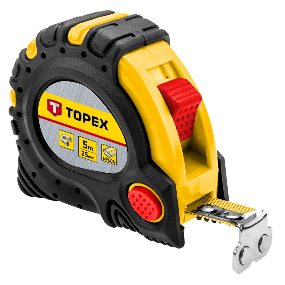 Zvinovací meter, ocel 5 m x 25 mm s magnetom od TOPEX nájdeš na naravis.sk