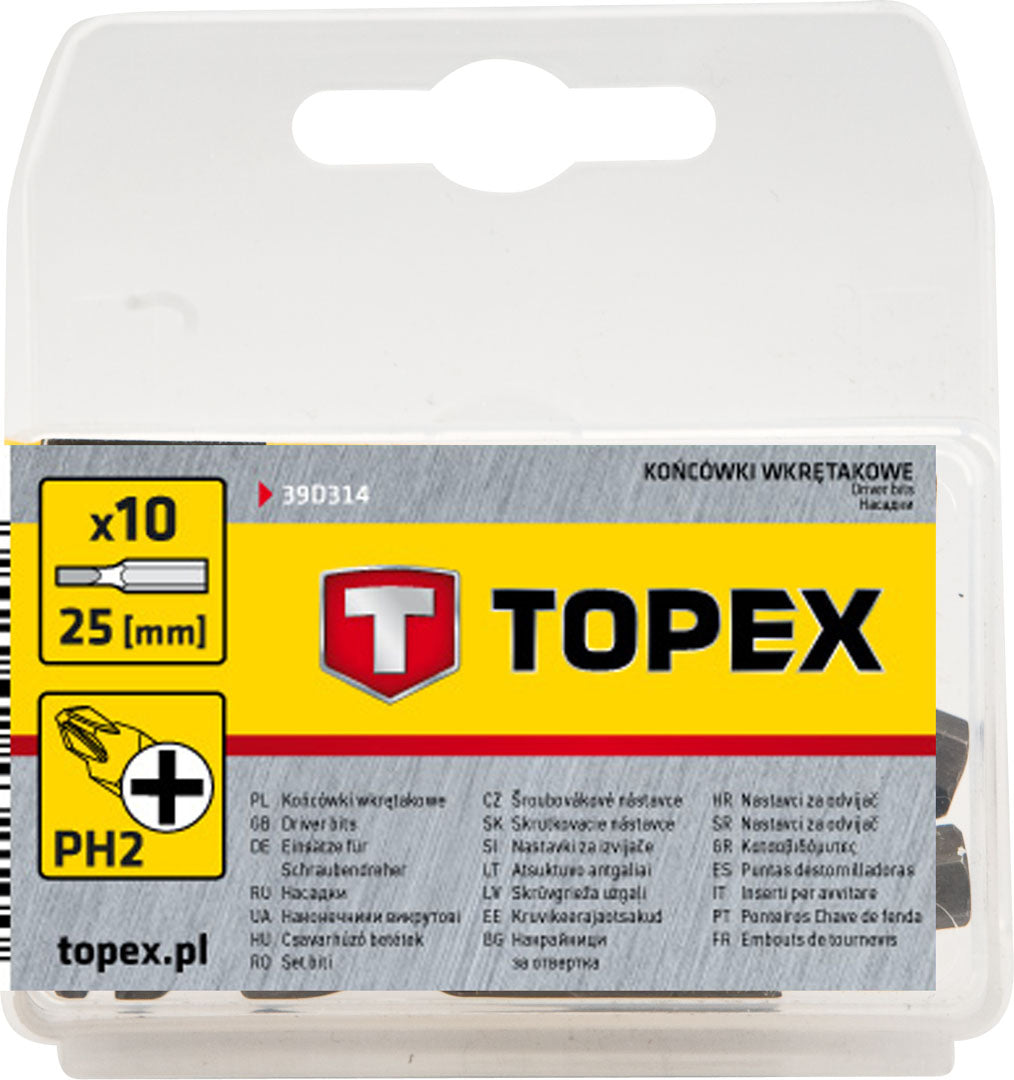 Bit PH2 x 25 mm, 10 ks od TOPEX nájdeš na naravis.sk
