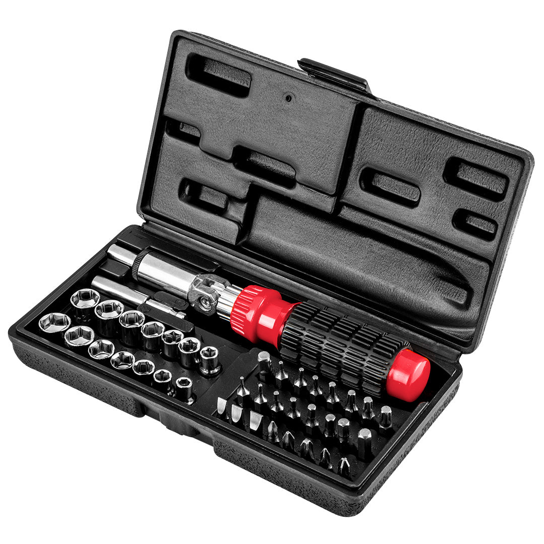 Bity a nádstavce s rukoväťou, 40 ks sada od Top Tools nájdeš na naravis.sk