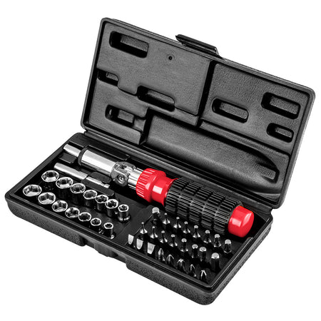 Bity a nádstavce s rukoväťou, 40 ks sada od Top Tools nájdeš na naravis.sk