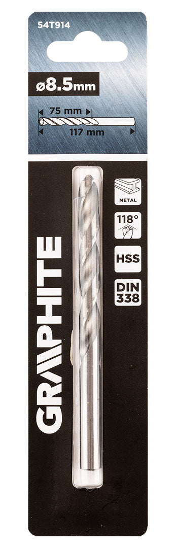 Vrták do kovu HSS, DIN 338, 8,5 mm od GRAPHITE nájdeš na naravis.sk