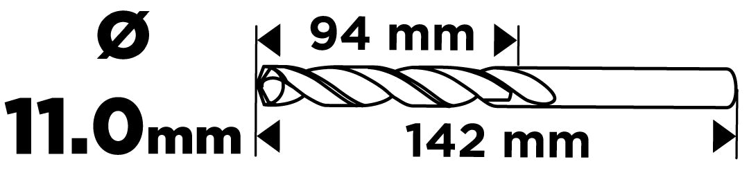 Vrták do kovu HSS, DIN 338, 11 mm od GRAPHITE nájdeš na naravis.sk
