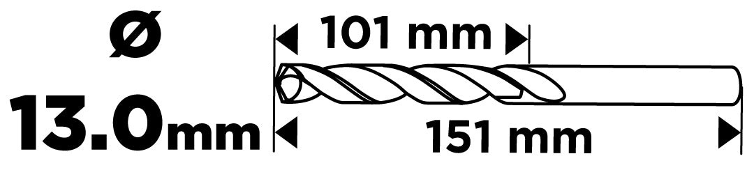 Vrták do kovu HSS, DIN 338, 13 mm od GRAPHITE nájdeš na naravis.sk