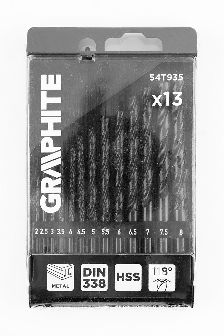 Vrtáky do kovu HSS, 2 - 8 mm, sada 13 ks. od GRAPHITE nájdeš na naravis.sk
