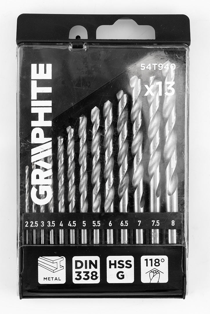 Vrtáky do kovu HSS-G, 2 - 8 mm, sada 13 ks. od GRAPHITE nájdeš na naravis.sk