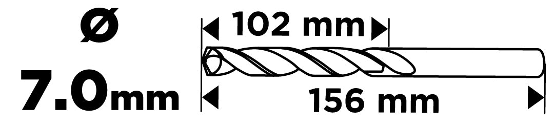 Vrták do kovu HSS, DIN 340, predĺžený, 7 mm od GRAPHITE nájdeš na naravis.sk