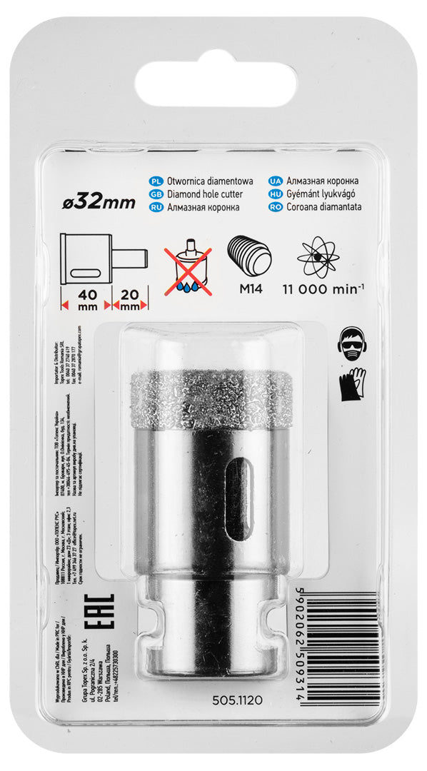 Diamantová dierovacia píla 32 mm x M14 od GRAPHITE nájdeš na naravis.sk