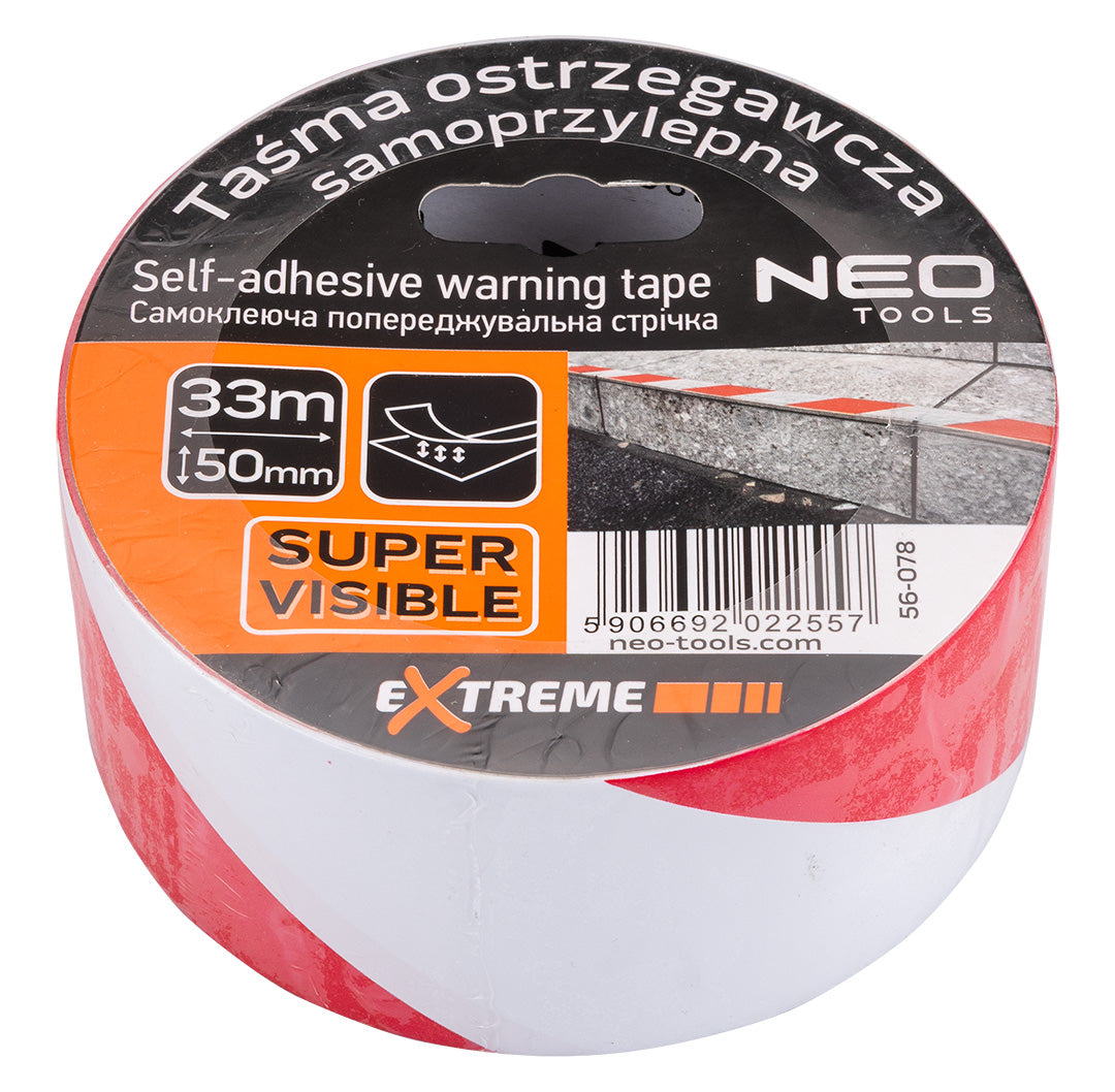 Samolepiaca červená a biela výstražná páska 50 mm x 33 m od NEO TOOLS nájdeš na naravis.sk