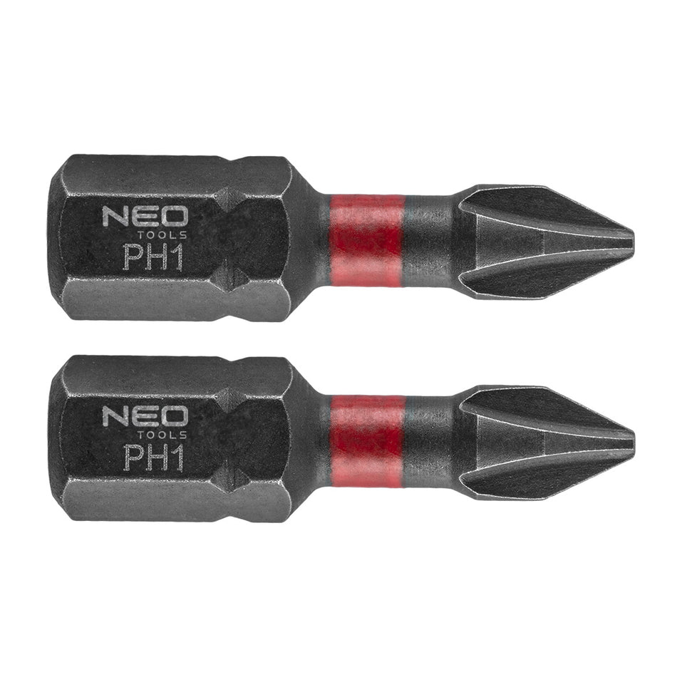 Rázové bity PH1 x 25 mm, 2 ks. od NEO TOOLS nájdeš na naravis.sk