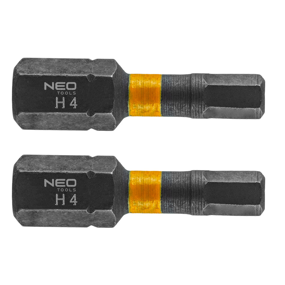 Rázové bity HEX4 x 25 mm, 2 ks. od NEO TOOLS nájdeš na naravis.sk
