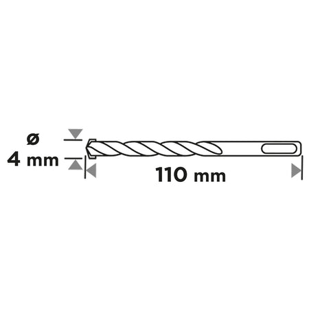 Vrták do betónu SDS Plus s dvojitou špirálou 4 x 110 mm od GRAPHITE nájdeš na naravis.sk