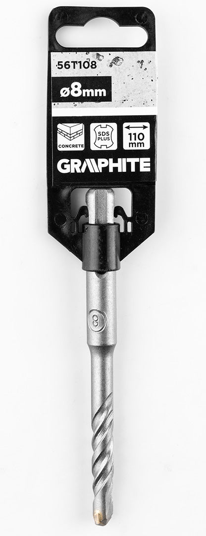 Vrták do betónu SDS Plus s dvojitou špirálou 8 x 110 mm od GRAPHITE nájdeš na naravis.sk