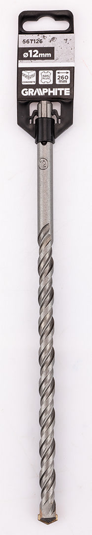 Vrták do betónu SDS Plus s dvojitou špirálou 12 x 260 mm od GRAPHITE nájdeš na naravis.sk
