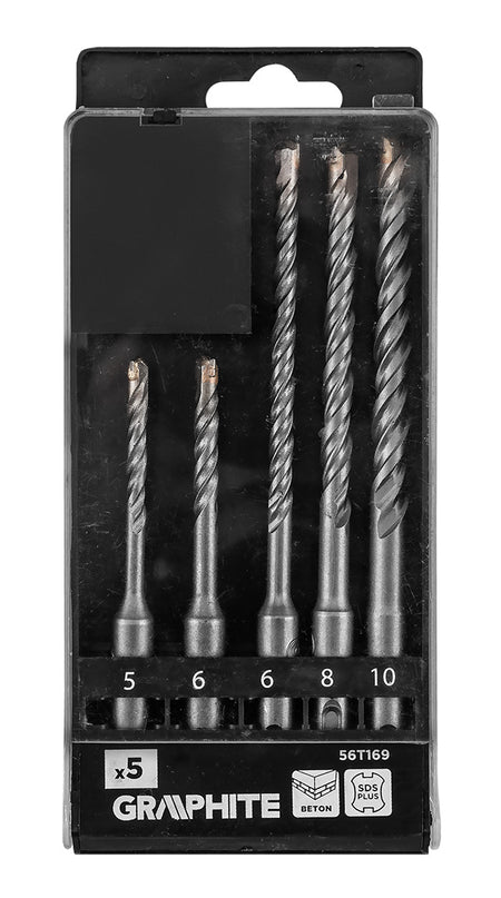 Sada vrtákov do betónu SDS Plus s dvojitou špirálou 5 x 6 x 110 mm, 6 x 8 x 10 x 160 mm, sada: 5 od GRAPHITE nájdeš na naravis.sk