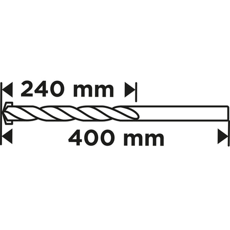Vrták do betónu 8 x 400 mm od GRAPHITE nájdeš na naravis.sk